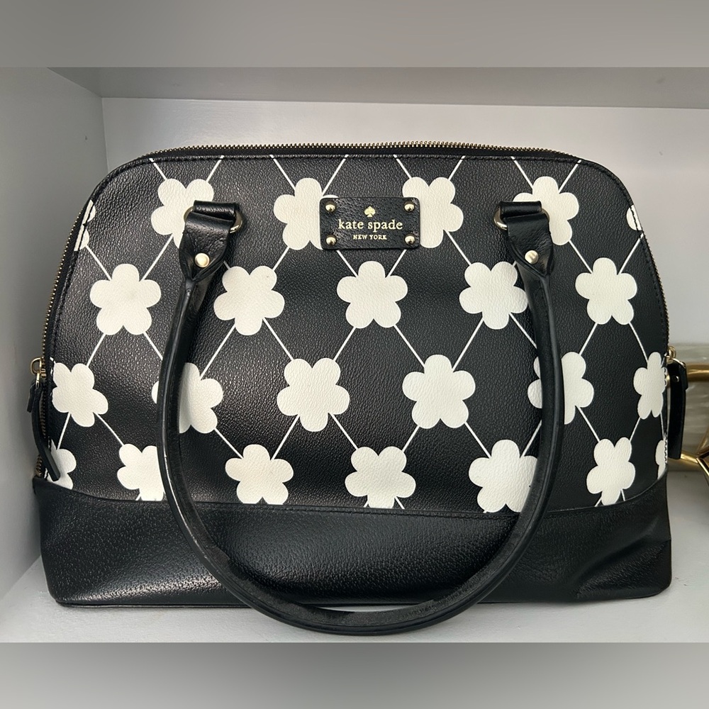 kate spade Black & White Floral Handbag